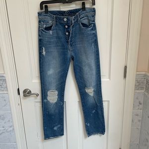 Mother Jeans The Vagabond Jean with Rips